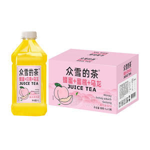 眾雪的茶蜂蜜+蜜桃+烏龍復(fù)合茶飲料1Lx12瓶