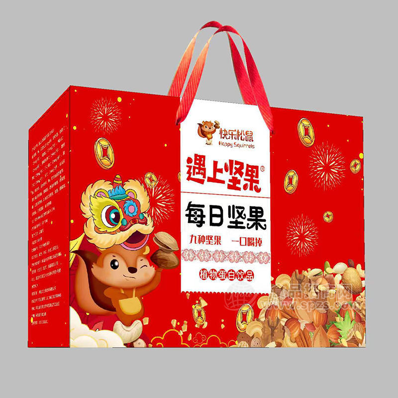 快乐松鼠遇上坚果每日坚果植物蛋白饮品礼盒装厂家招商