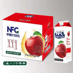 惠果源NFC苹果汁100%果汁饮料餐饮宴席渠道930gx8盒