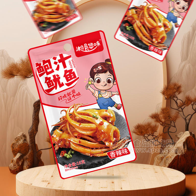 湘食悠味香辣味鲍汁鱿鱼休闲食品16g