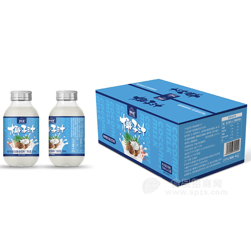 维他星椰子汁植物蛋白复合饮料箱装招商358ml×15瓶