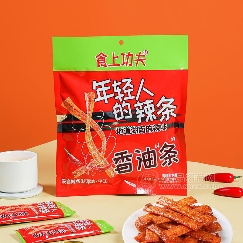 食上功夫麻辣味辣条调味面制品休闲食品112g招商 