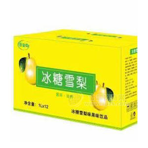 合益优冰糖雪梨味果味饮品箱装招商1L×12