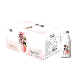 首牧生牛乳發(fā)酵果粒酸奶風味飲料玻璃瓶酸奶310gx15瓶