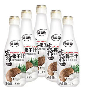 合益優(yōu)果肉型生榨椰子汁椰子風味飲料瓶裝招商1.25L