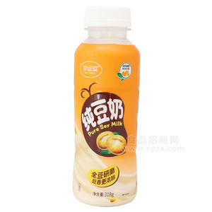 幸运逗纯豆奶饮料瓶装招商318g