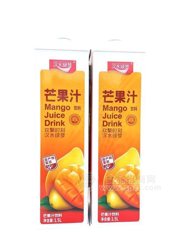 汉水绿梦芒果汁饮料1.5L餐饮渠道饮品