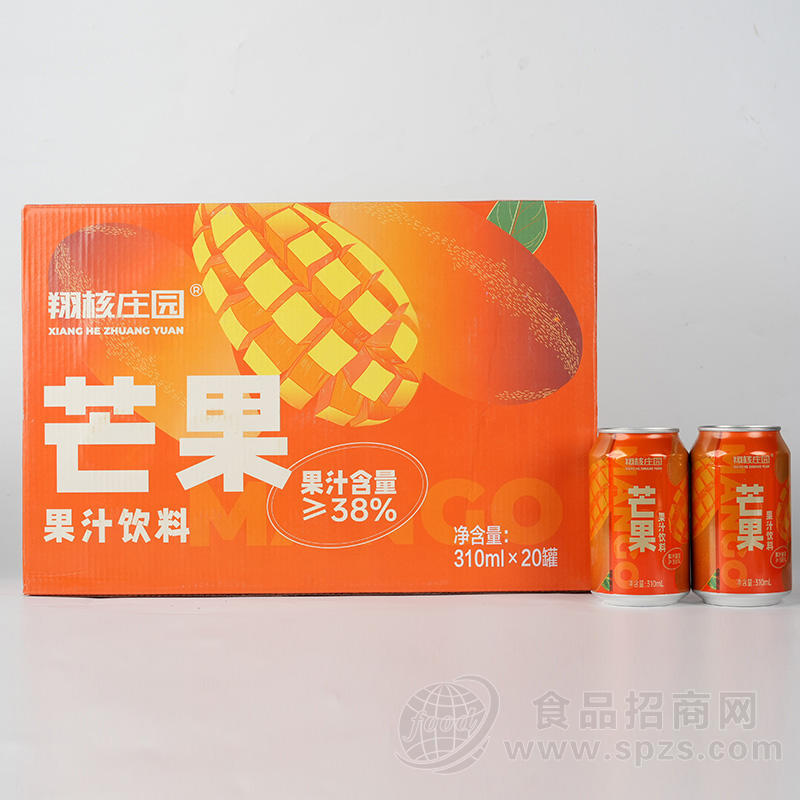 翔核庄园芒果果汁饮料箱装招商310ml×20罐