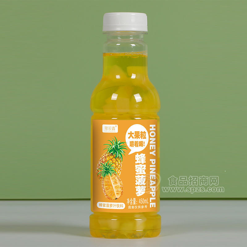 豫浪鑫蜂蜜菠萝大果粒饮料瓶装招商450ml