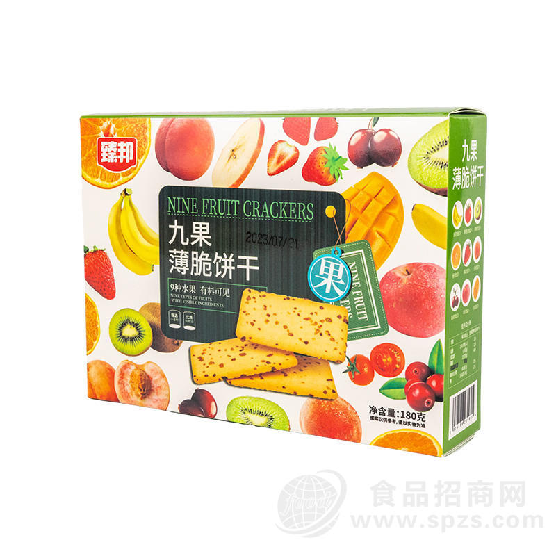 臻邦九果薄脆饼干180克