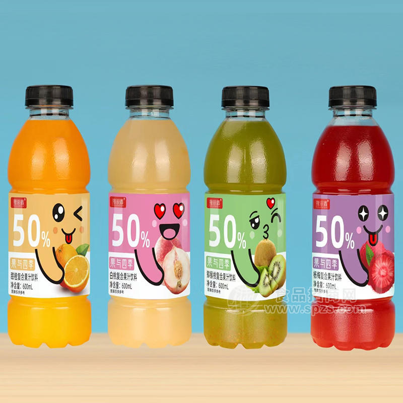 豫浪鑫果与四季复合果汁饮料多口味瓶装招商600ml