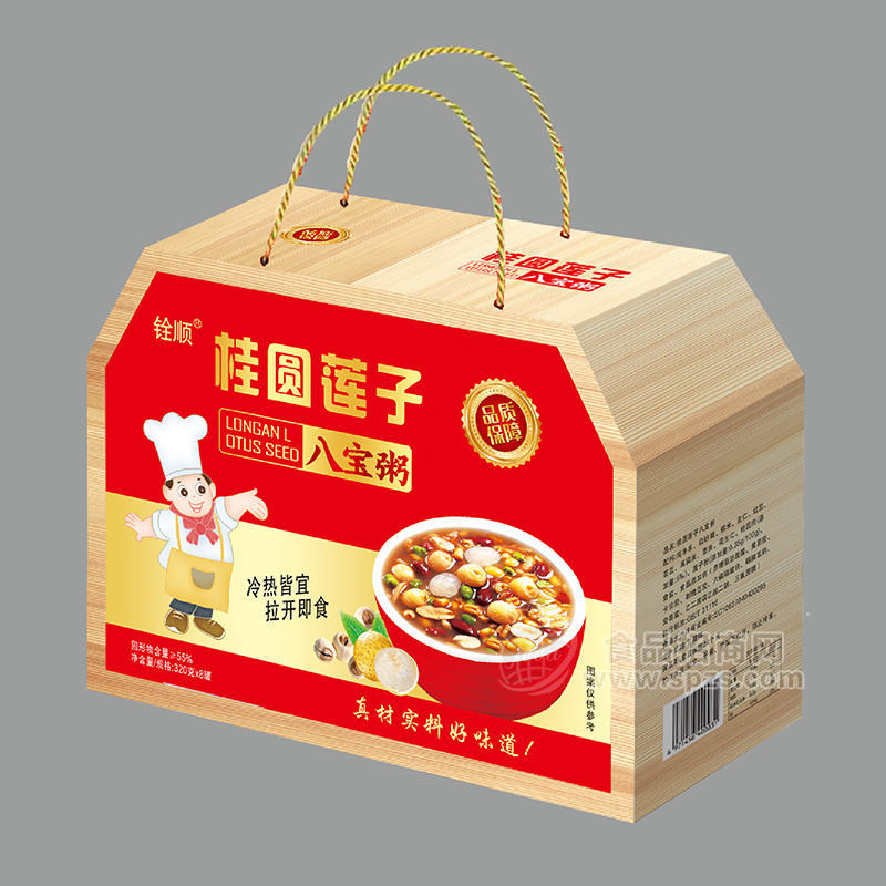 銓順桂圓蓮子八寶粥方便食品方便粥320gx8罐