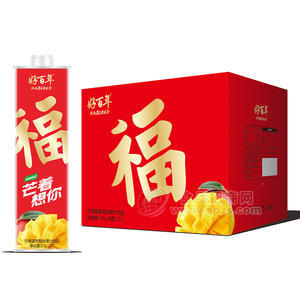 好百年芒果菠蘿復合果汁飲料箱裝批發(fā)招商1.5L×6瓶