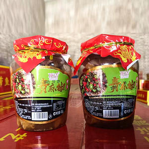 顶洁青麻椒烤鱼辣条咸菜腌菜罐装招商400g