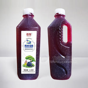首牧黑加仑蓝莓果汁饮料餐饮宴席渠道1.25L
