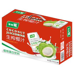 时时旺生榨椰汁植物蛋白饮料箱装招商310ml×12罐