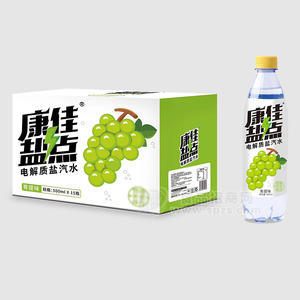 康佳鹽點電解質(zhì)水鹽汽水青提味運動飲料箱裝招商500ml×15瓶