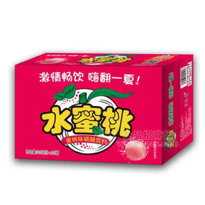 水蜜桃蜜桃味碳酸飲料箱裝招商320ml×24罐