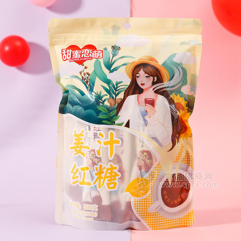 甜蜜恋萌姜汁红糖袋装招商300g