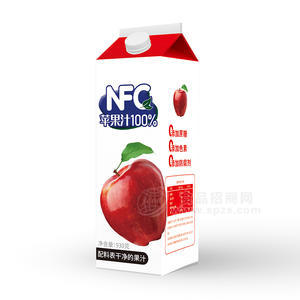 NFC蘋果汁100%屋頂盒果汁飲料930g