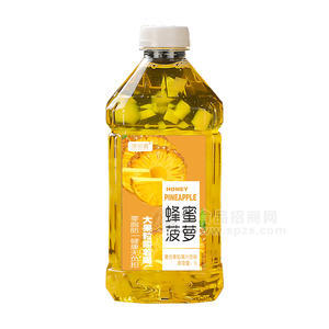 豫浪鑫蜂蜜菠蘿大果粒嚼著吃飲料批發(fā)招商1L