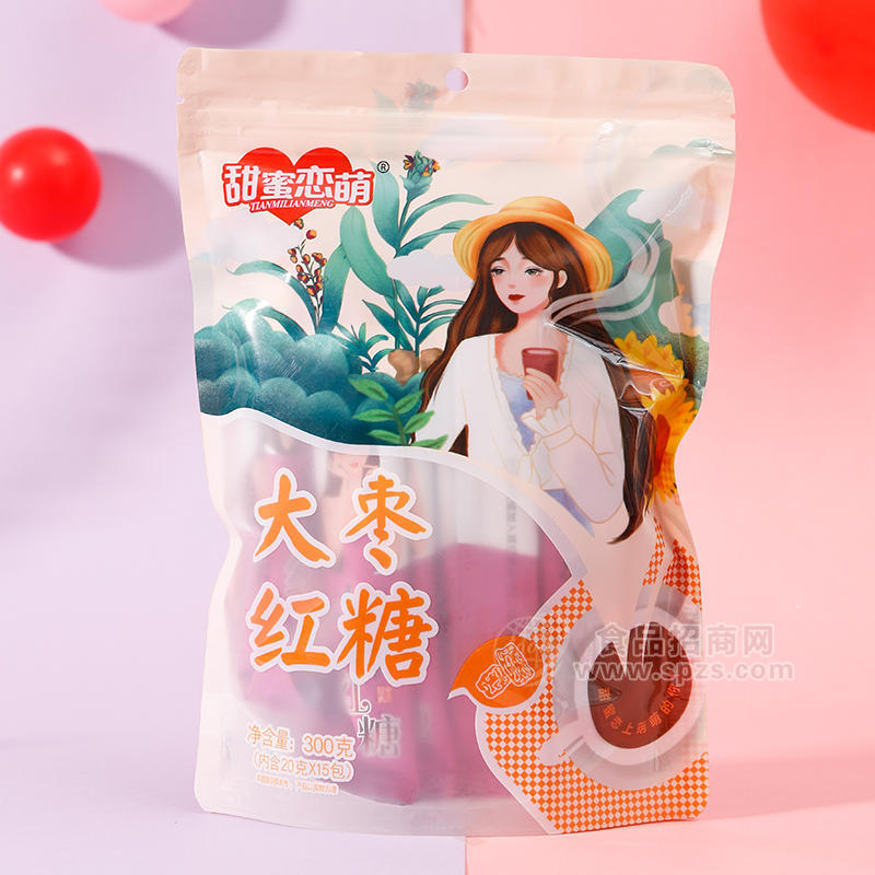 甜蜜恋萌大枣红糖袋装招商袋泡茶300g