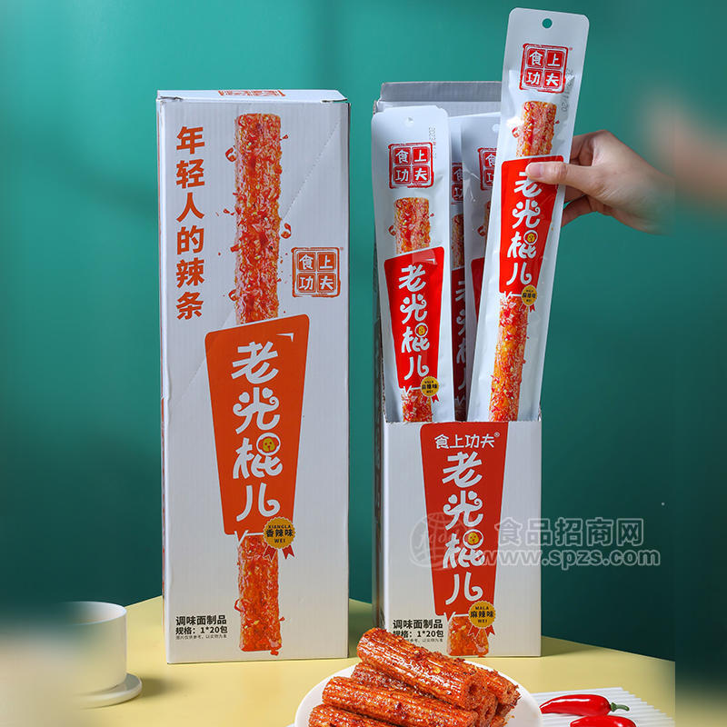 食上功夫香辣味麻辣味调味面制品辣条1x20包