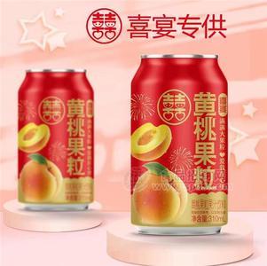 愛粒滿 黃桃果粒果汁飲料喜宴飲料310ml