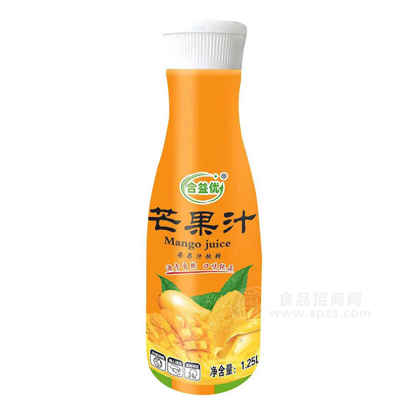 合益優(yōu)芒果汁飲料瓶裝招商1.25L