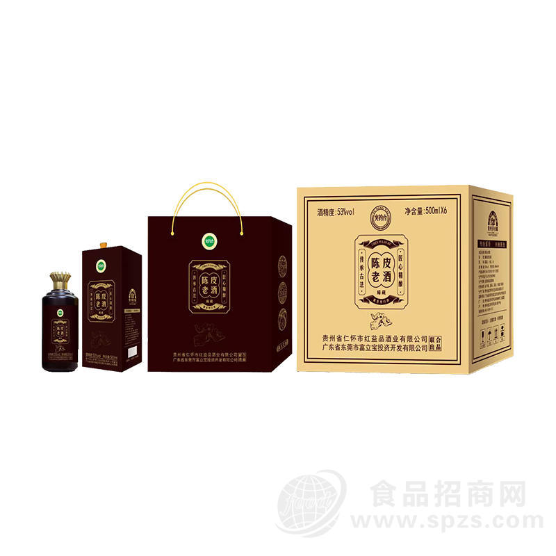 突钓台陈皮老酒53%vol500mlx6瓶