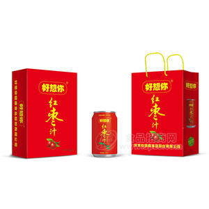 好想你红枣汁饮料礼盒装招商310ml×16罐果汁饮料礼盒