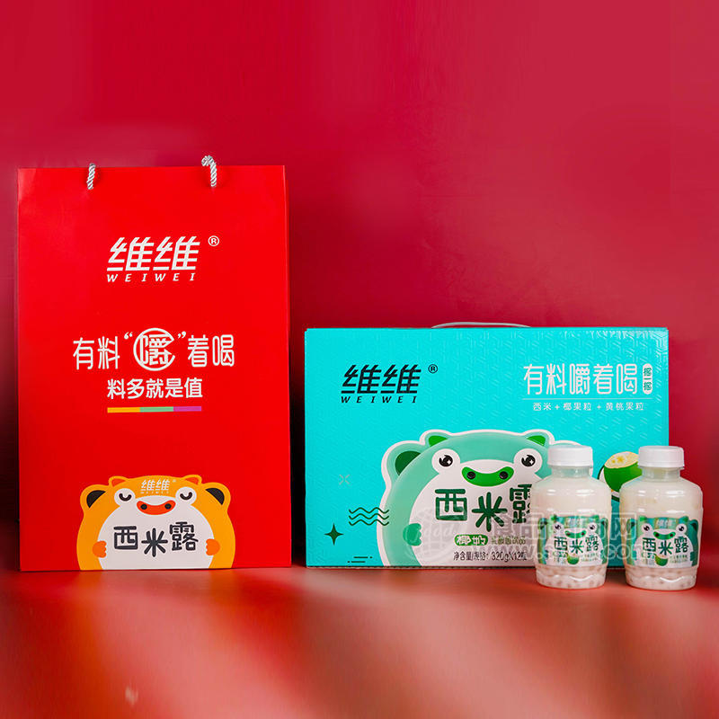 维维椰奶西米露乳酸菌批发招商320g×12瓶