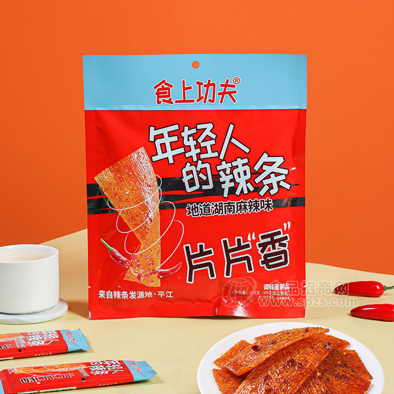 食上功夫麻辣味辣条调味面制品休闲食品112g厂家招商