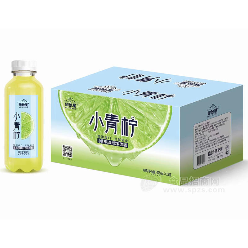 維他星小青檸味果汁飲料加糖箱裝招商428ml×15瓶