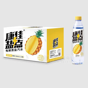 康佳盐点电解质盐汽水菠萝味箱装招商500ml×15瓶