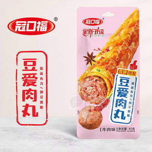 冠口福豆愛(ài)肉丸牛肉味袋裝招商45g