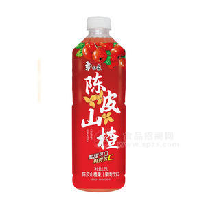 白象陳皮山楂果汁果肉飲料瓶裝招商1.25L