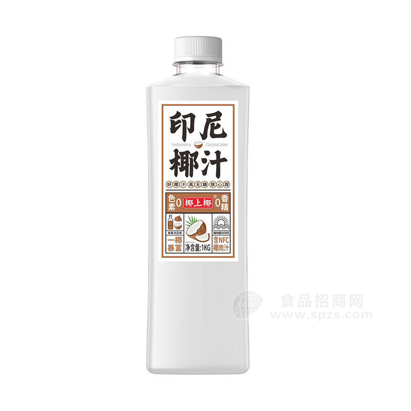 椰上椰印尼椰汁果汁0色素瓶裝飲料商超批發(fā)招商1KG