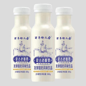 百年椰正香蒙古老酸奶發(fā)酵酸奶酸奶風(fēng)味飲品瓶裝招商380g