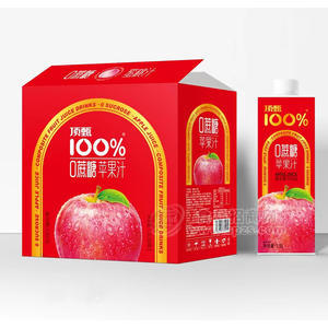 顶甄100%苹果汁0蔗糖复合果汁饮料箱装招商1.5L