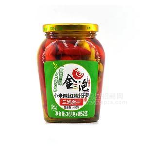 金三泡小米辣红椒载姜酱腌菜
