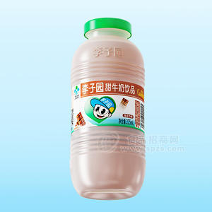 李子园甜牛奶饮品朱古力味瓶装招商225ml