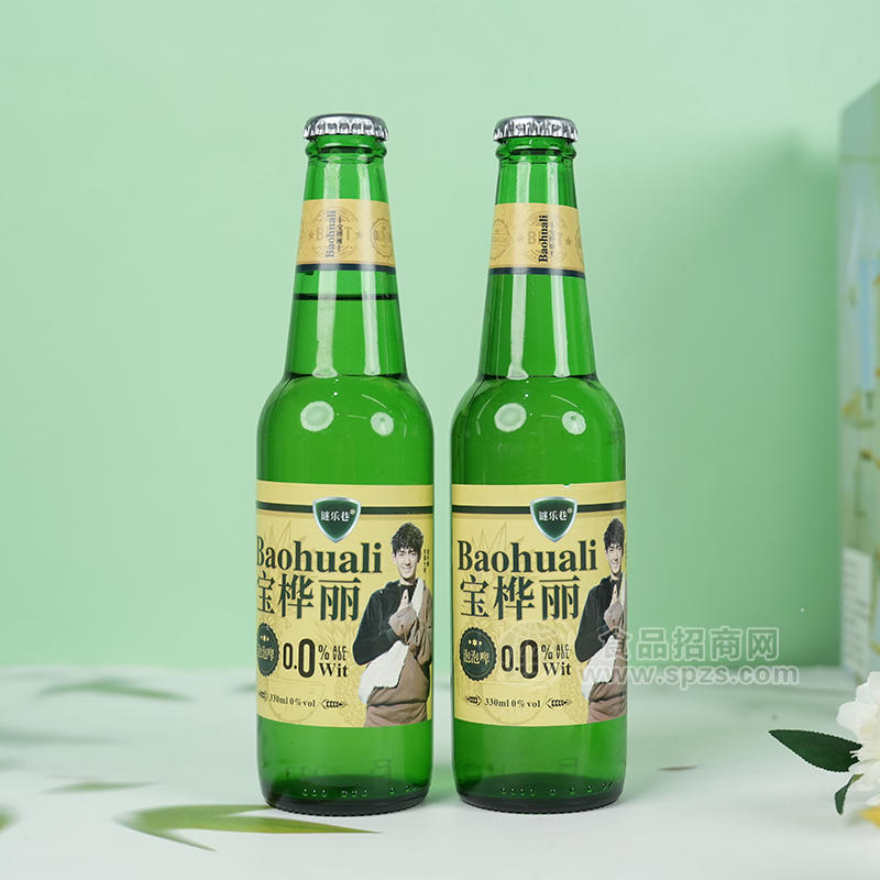 谜乐巷宝桦丽泡泡啤碳酸饮料瓶装招商330ml 