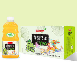 摩果方青提烏龍果汁茶飲料招商1L×12瓶大瓶烏龍茶