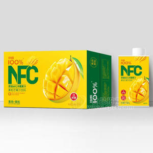 顶甄100%NFC芒果汁冷藏果汁加果肉饮料箱装招商318ml