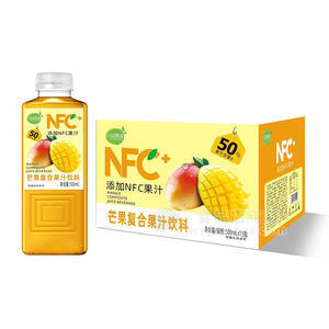 小輕果語芒果復(fù)合果汁飲料箱裝招商500ml×15瓶