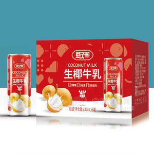 荔子园生椰牛乳0蔗糖0色素0防腐剂饮料招商330ml×6罐