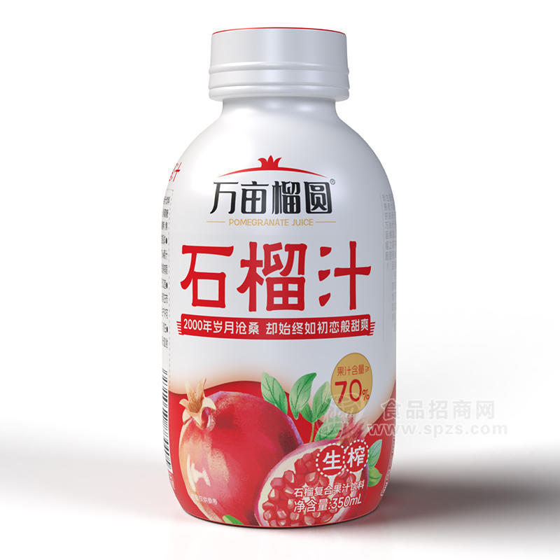 萬畝榴園石榴汁石榴復(fù)合果汁飲料瓶裝招商350ml