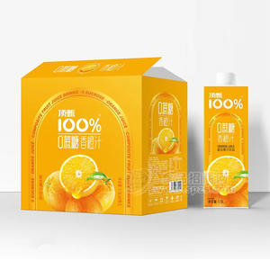 顶甄0蔗糖香橙汁复合果汁饮料箱装招商1.5L