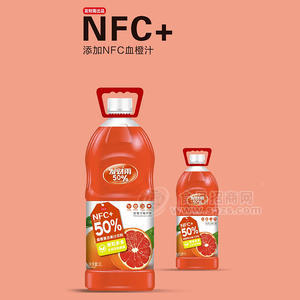 發(fā)財(cái)雨NFC+50%血橙復(fù)合果汁飲料批發(fā)招商2L